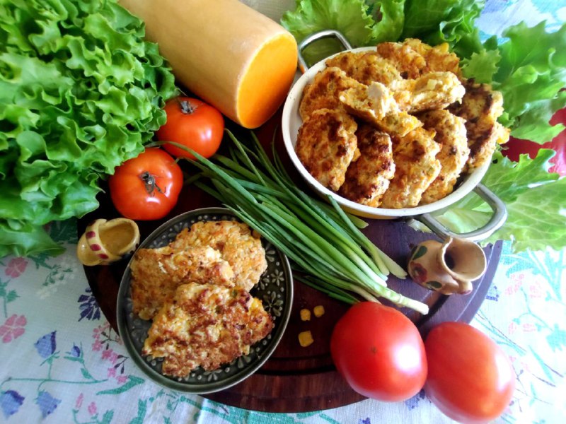 Котлети курячі з гарбузом