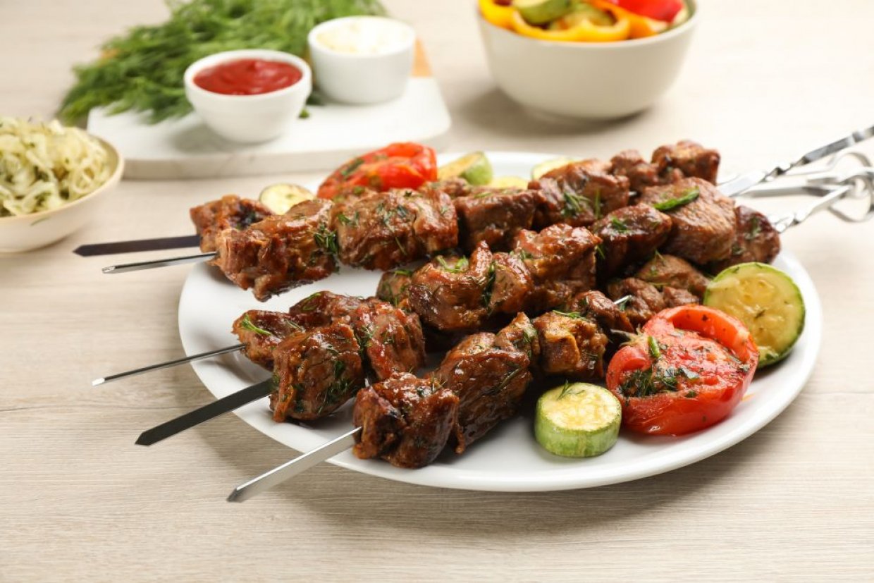 Шашлык из куриных желудков