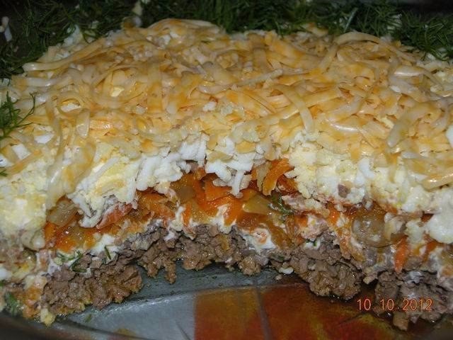 Салат з курячою печінкою