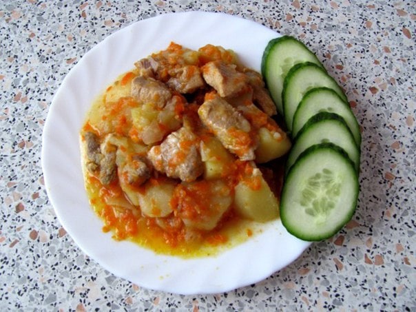 Свинина с картошкой в мультиварке