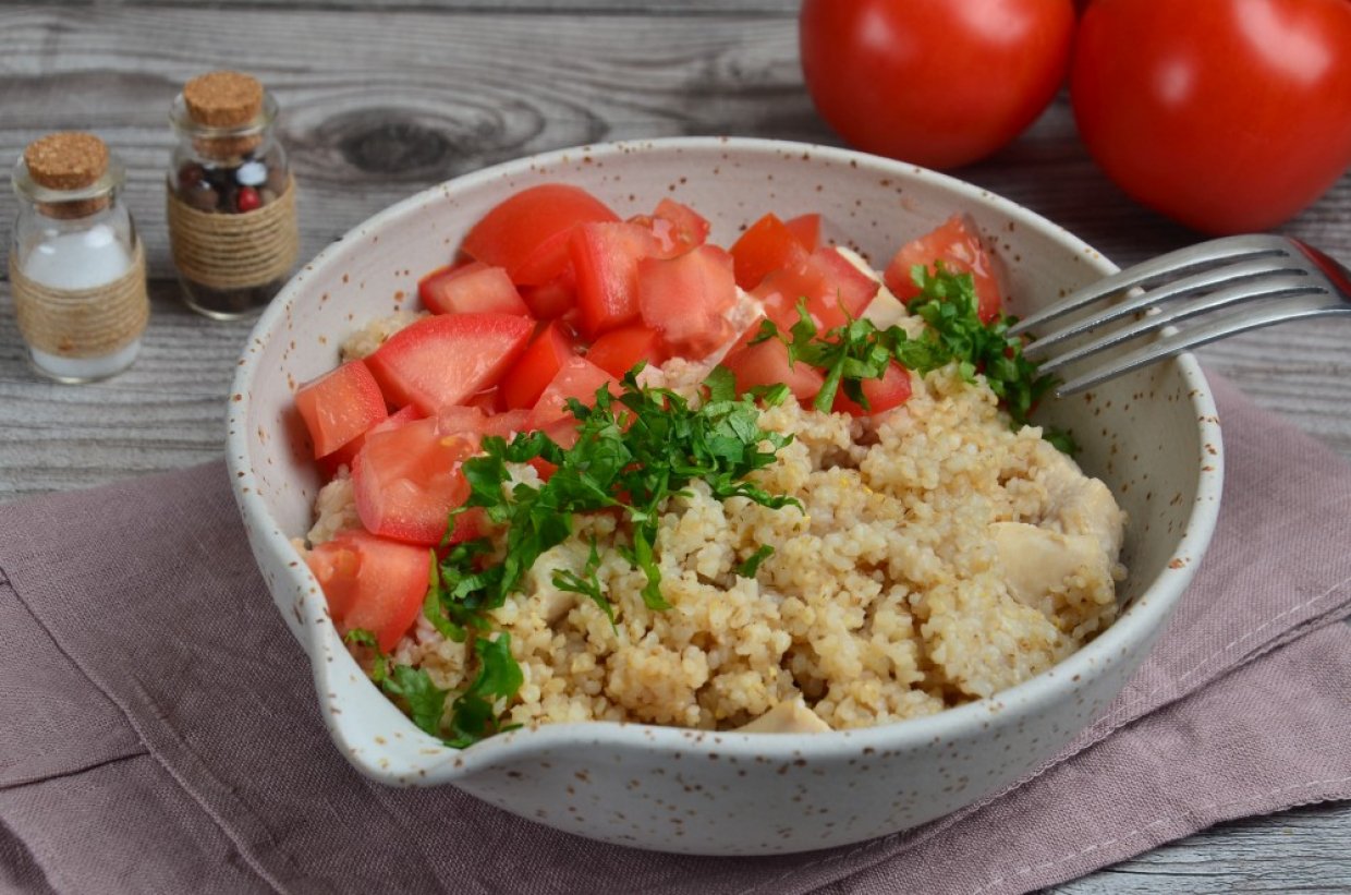 Ячневая каша с курицей в мультиварке
