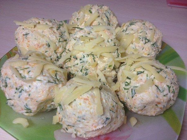 Сирно-курячі кульки