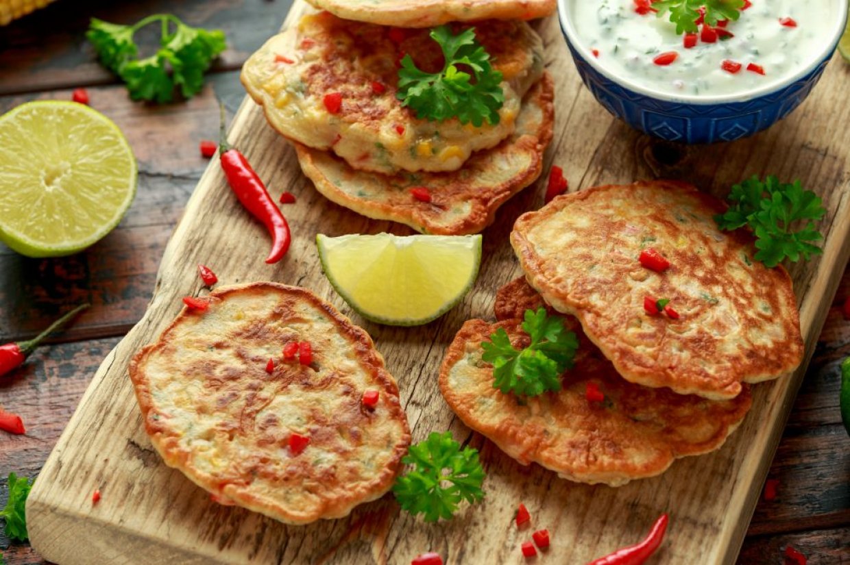 Оладки з кукурудзяного борошна