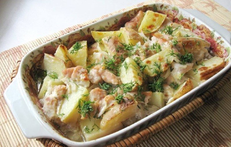 Куряче філе з картоплею