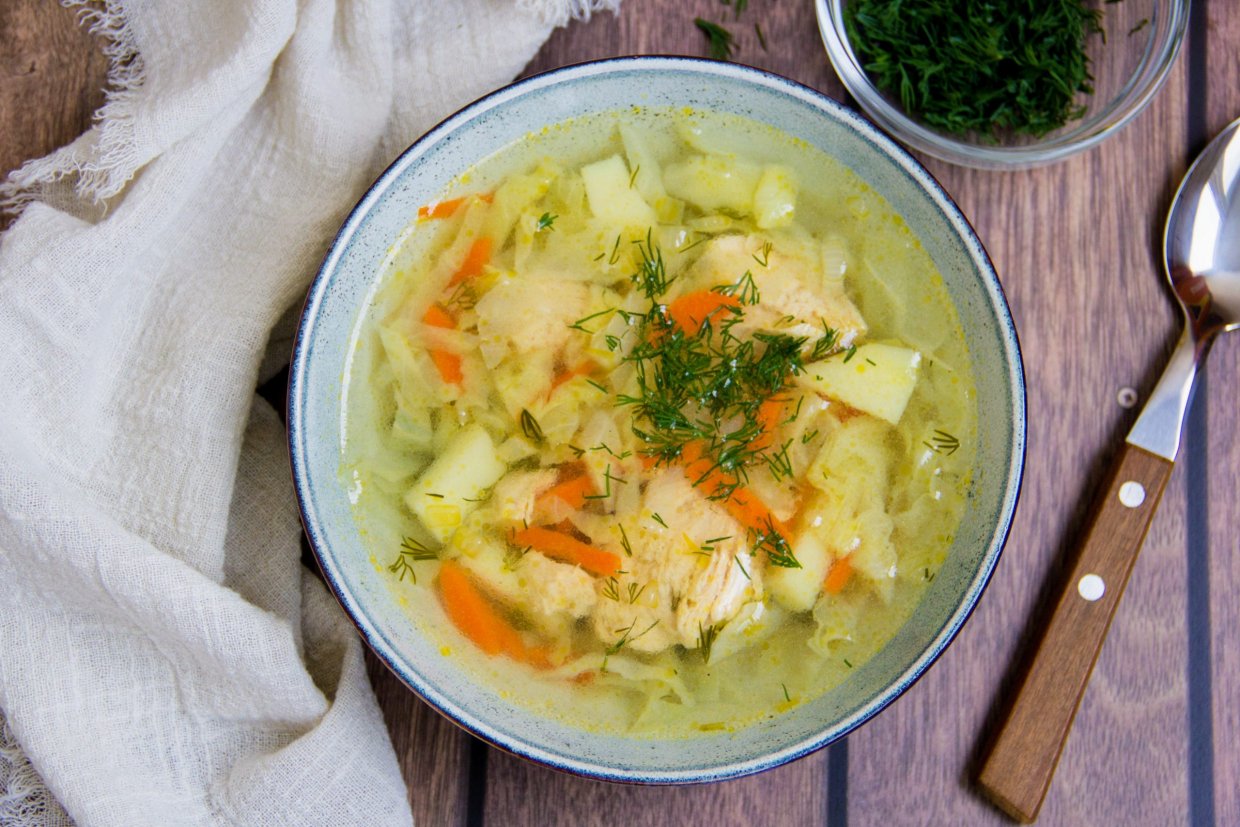 Курячий суп з капустою