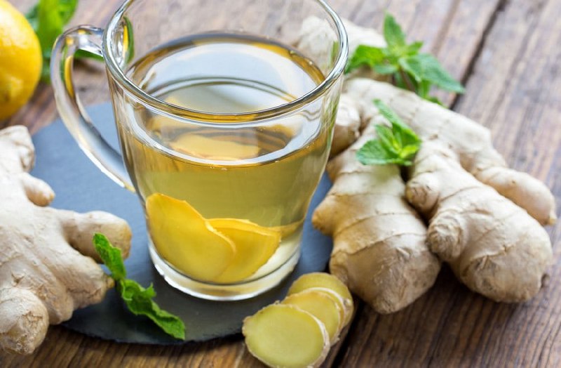Зеленый чай с имбирем