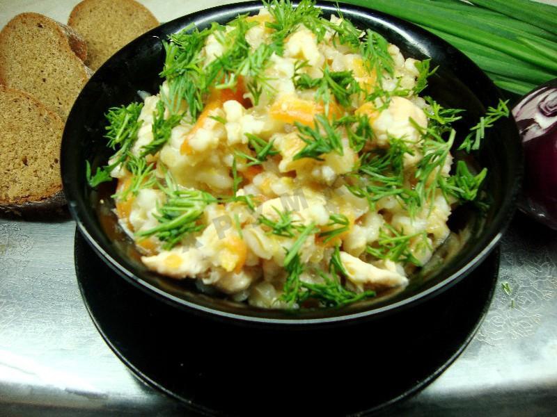 Перловая каша с курицей в мультиварке