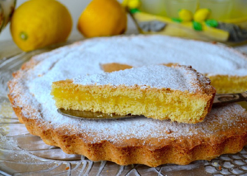 Пісочний пиріг з лимонним кремом