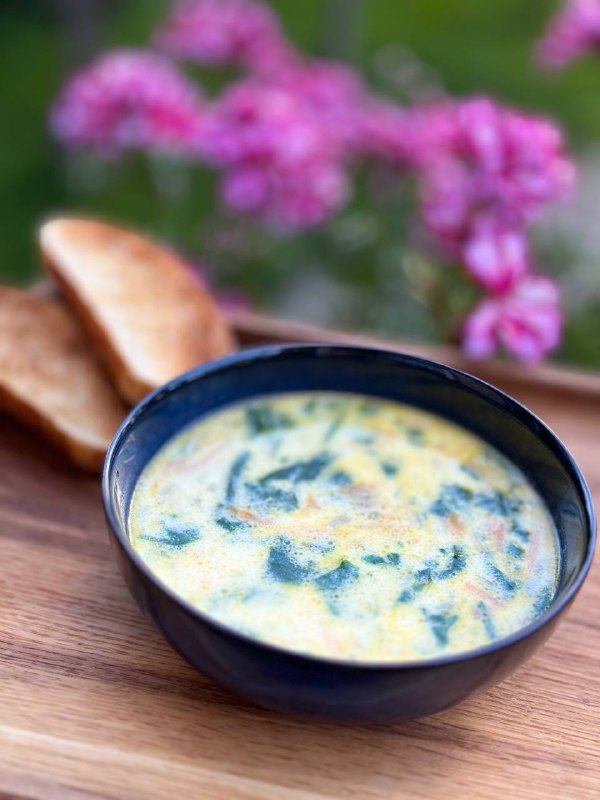 Сливочный куриный суп с ньокками