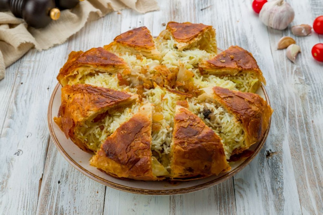 Шах-плів у лаваші з яловичиною
