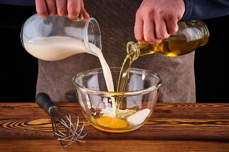 Блинные корзиночки с плавленым сыром и морепродуктами