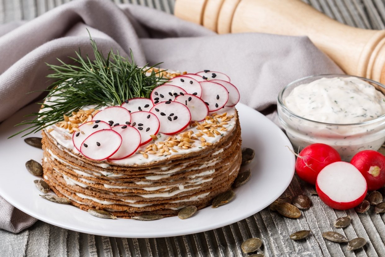 Печінковий торт із курячої печінки