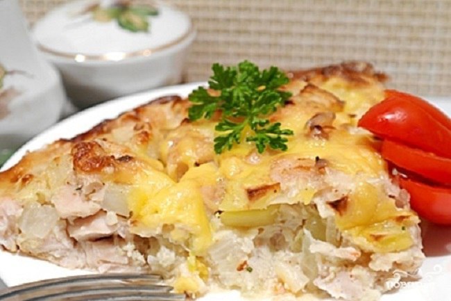 Запіканка з курки в мультиварці