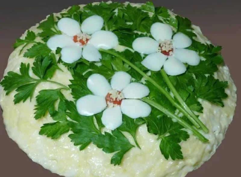 Салат з корейською морквою та грибами