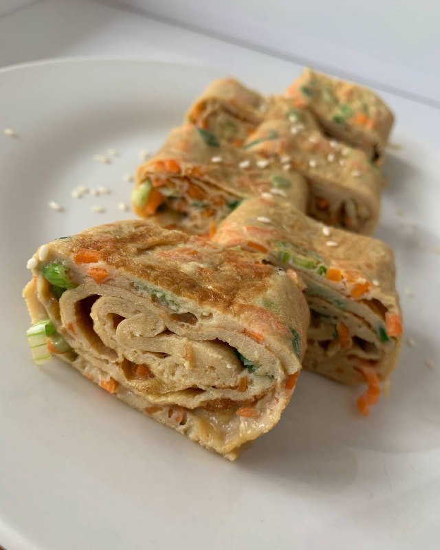 Японський омлет з овочами