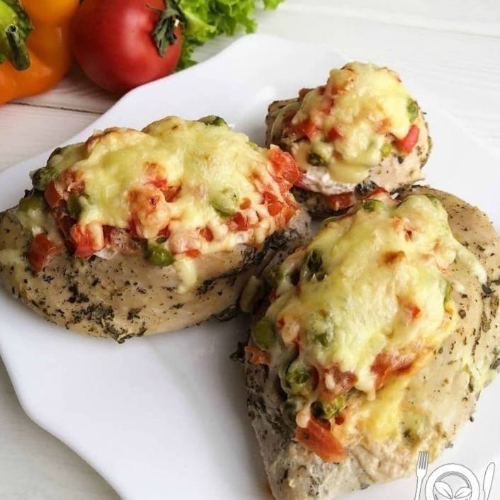 Куриные кармашки с овощами