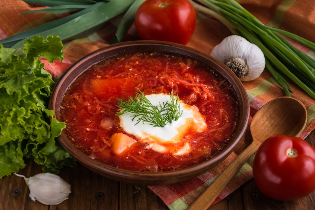 Борщ із кабачками