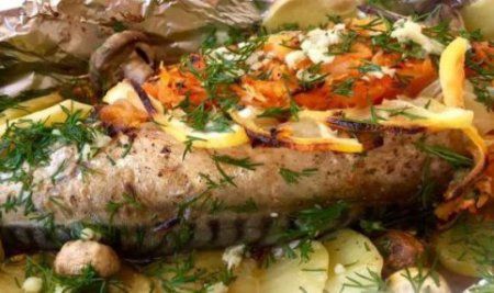 Фаршированная скумбрия в духовке