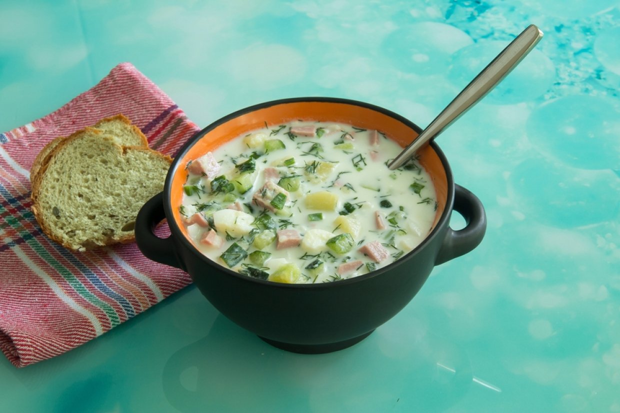 Окрошка на молоці